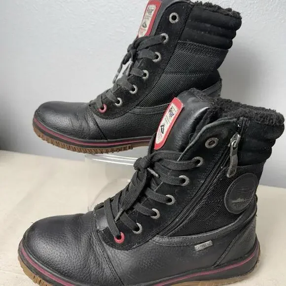 Mens‎ Pajar Canada Zip Black Waterproof Winter Boots Sz 9
